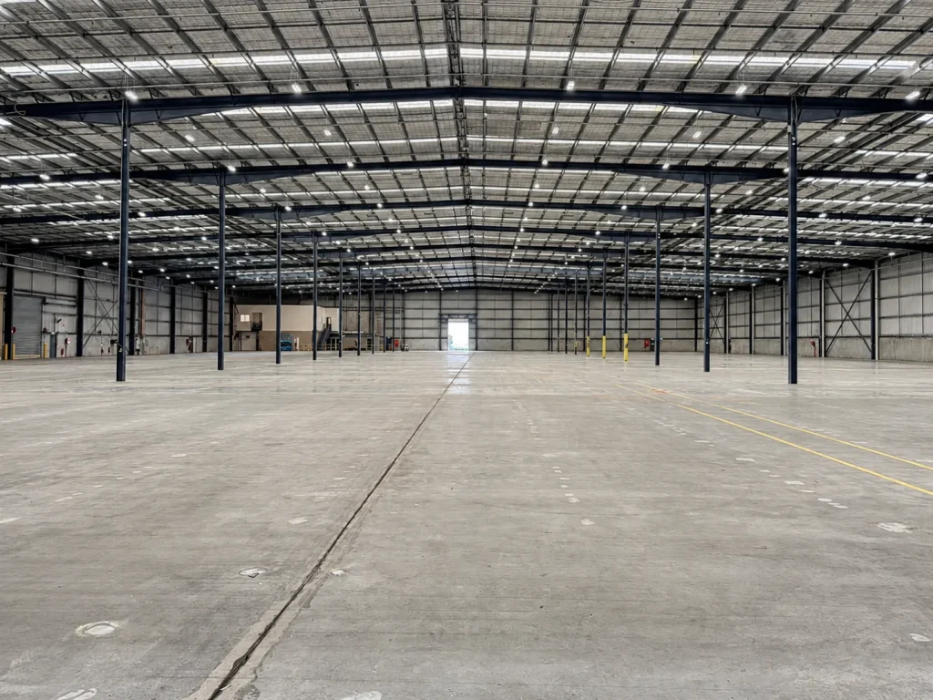 A clean, modern warehouse fit-out delivered by National Make Good Solutions